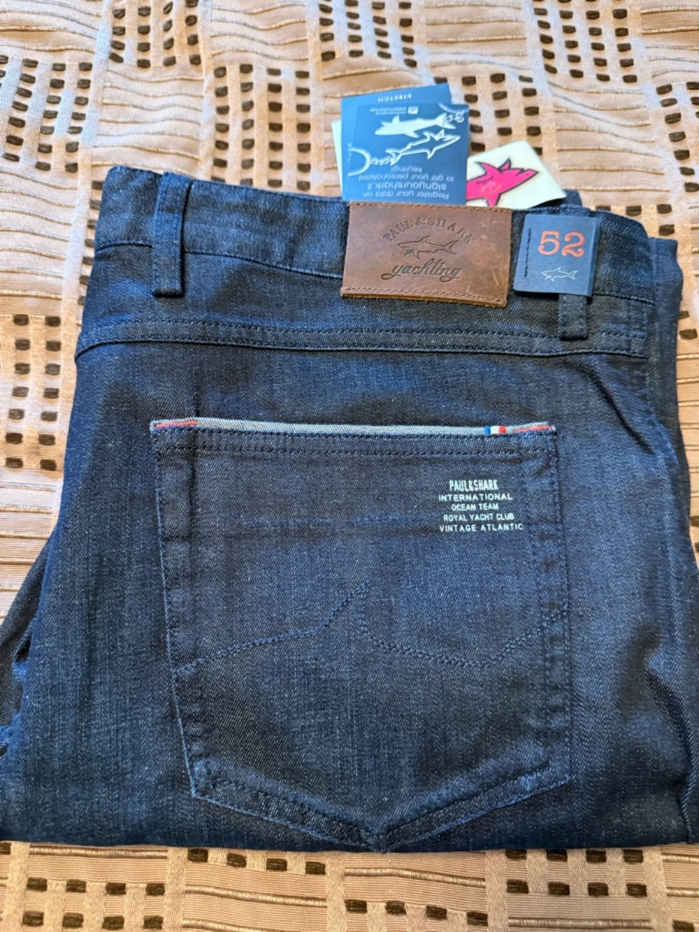 Paul & Shark Men's Dark Blue Slim Jeans with Back Pocket Detail